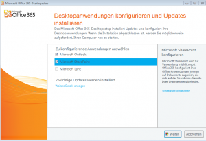 Desktopanwendungen konfigurieren und Updates installieren