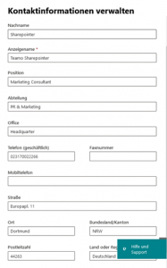Formular zum Erstellen eines Kontos in Azure/Office 365